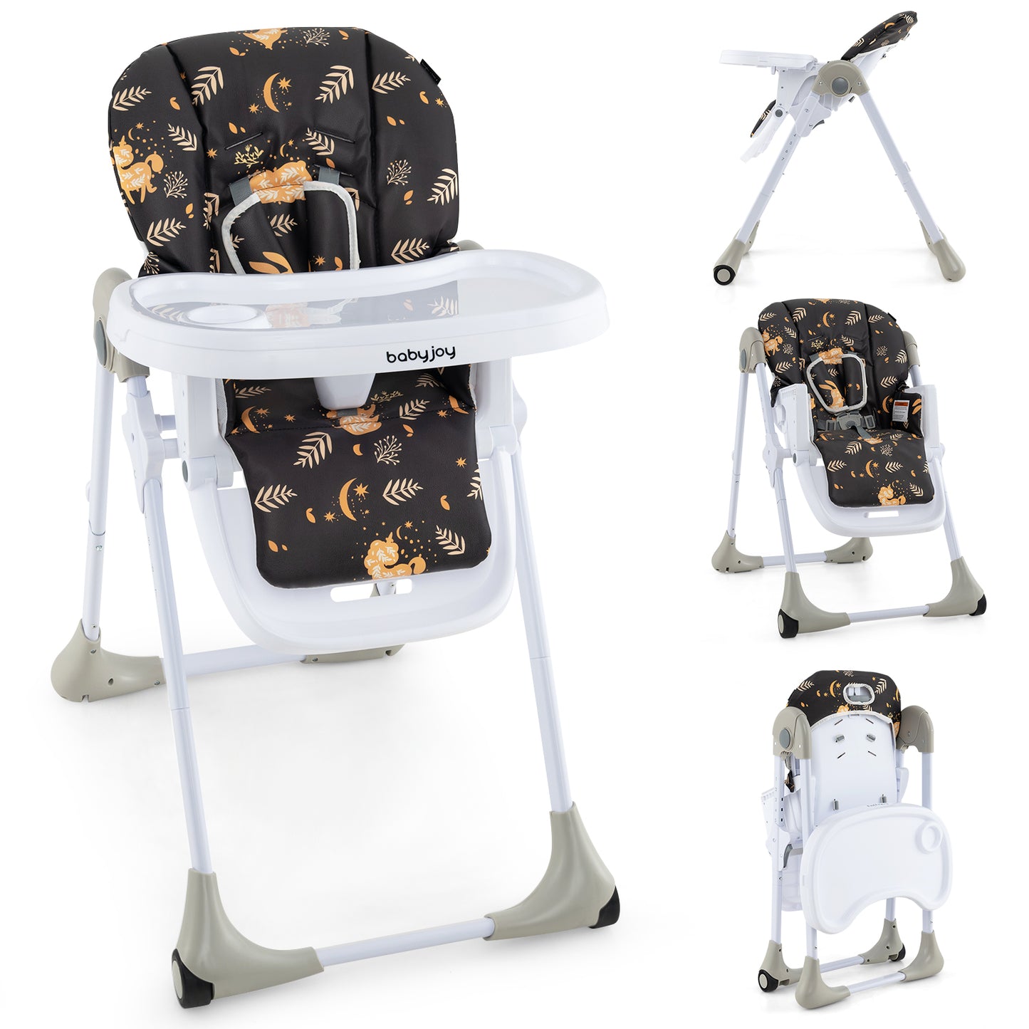 3-In-1 Convertible Baby High Chair for Toddlers, Deep Brown High Chairs at Gallery Canada