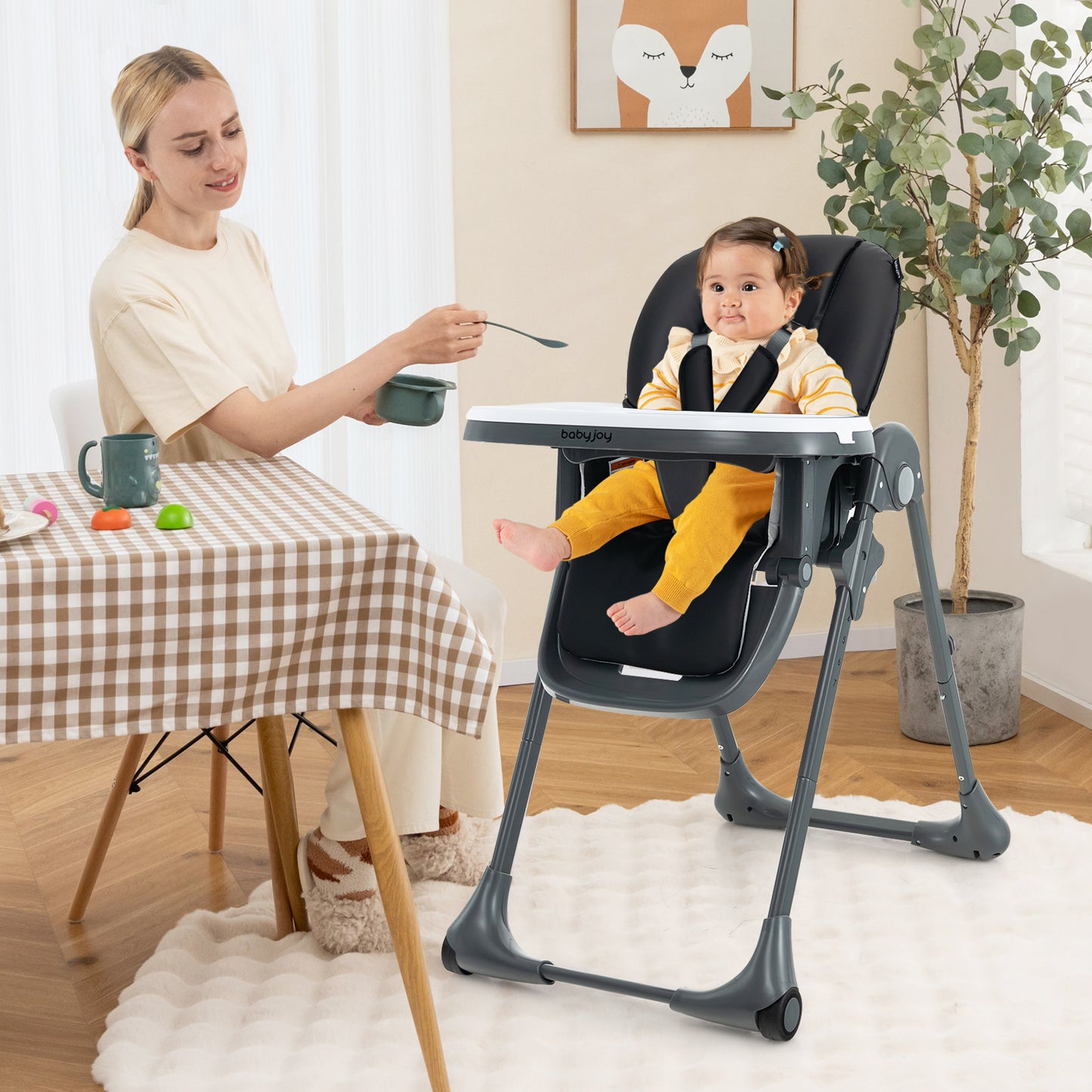3-In-1 Convertible Baby High Chair for Toddlers, Black High Chairs at Gallery Canada