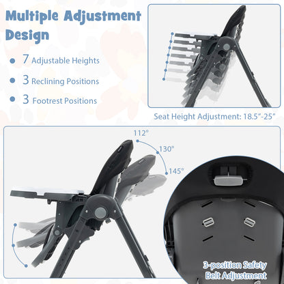 3-In-1 Convertible Baby High Chair for Toddlers, Black High Chairs at Gallery Canada