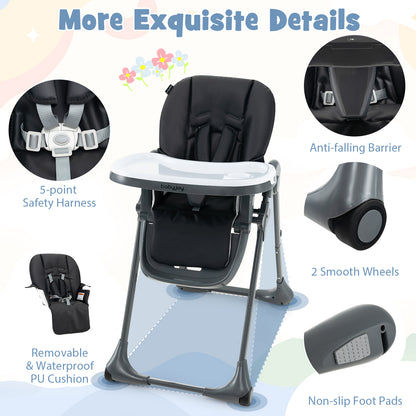3-In-1 Convertible Baby High Chair for Toddlers, Black High Chairs at Gallery Canada