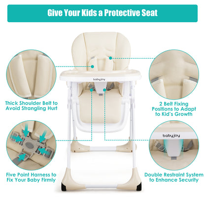 3-In-1 Convertible Baby High Chair for Toddlers, Beige High Chairs at Gallery Canada