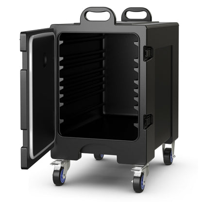 81 Quart Insulated Food Pan Carrier, End Loading With Wheels, Black Food Warmers & Burners Black at Gallery Canada