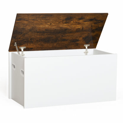 Flip Top Storage Chest, Self Hold Cover, Pneumatic Rod, White Kids Storage at Gallery Canada