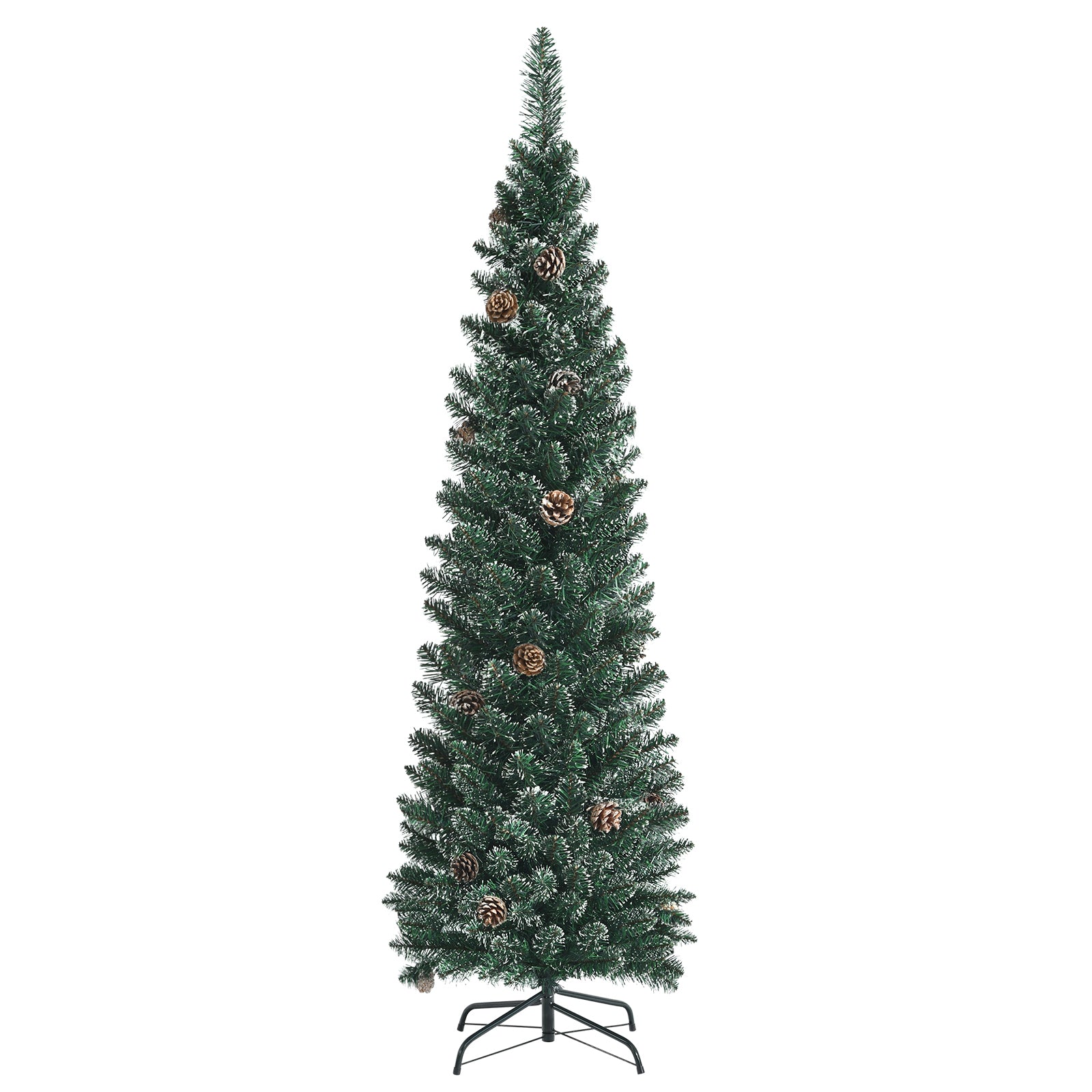 Artificial Pencil Christmas Tree With Pine Cones, 5 ft, Green Christmas Tree at Gallery Canada