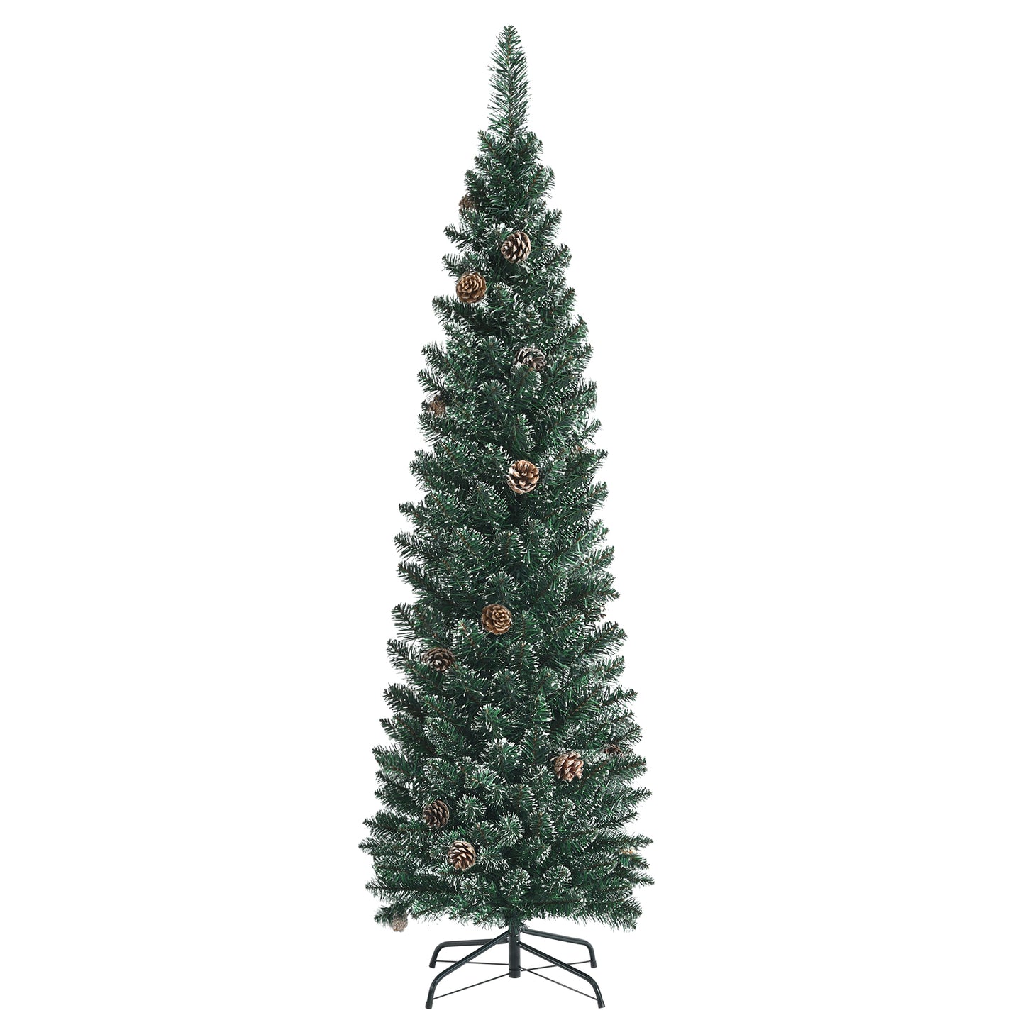 Artificial Pencil Christmas Tree With Pine Cones, 5 ft, Green Christmas Tree at Gallery Canada