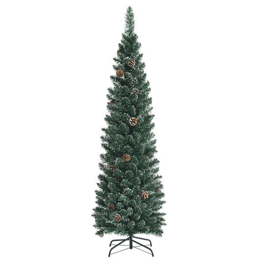 Artificial Pencil Christmas Tree With Pine Cones, 5 ft, Green Christmas Tree Green at Gallery Canada