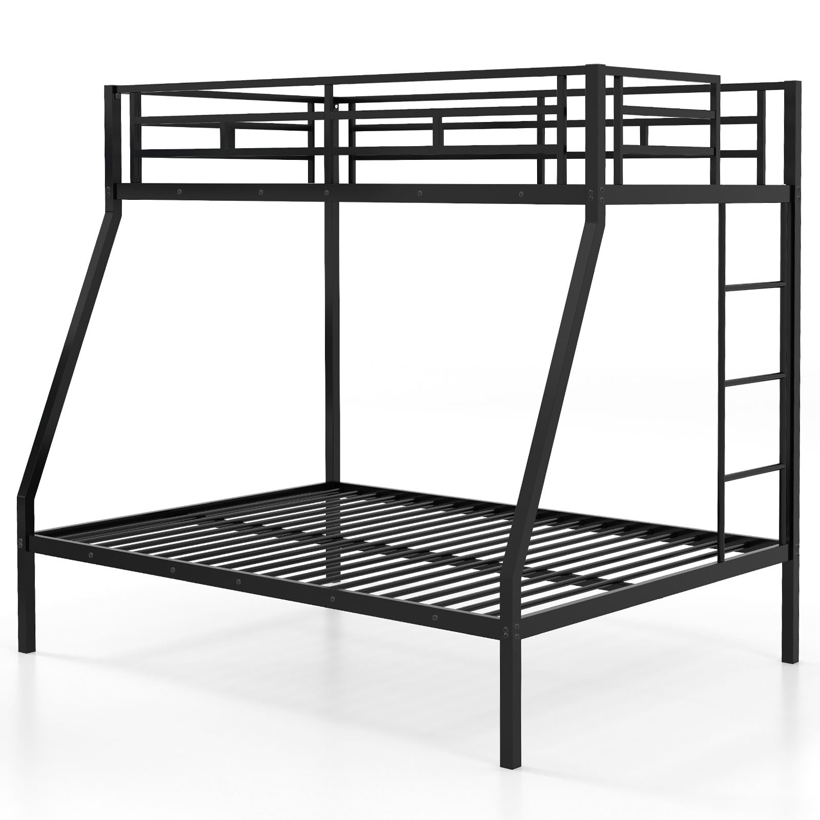 Space-saving Metal Slatted Bed Frame for Teens and Adults Noise-free No Box Spring Needed, Black Bunk Bed Frame at Gallery Canada
