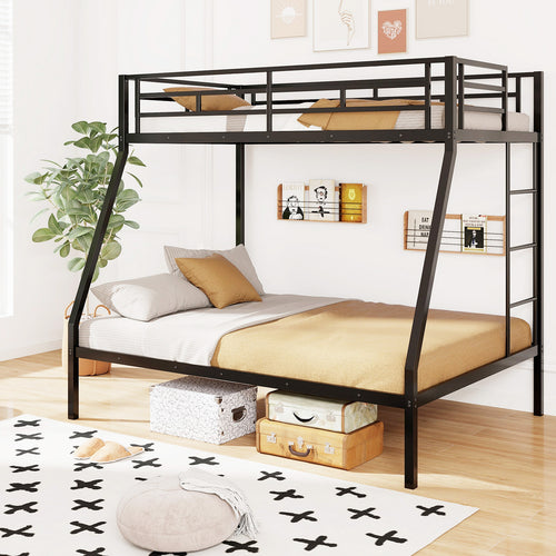 Space-saving Metal Slatted Bed Frame for Teens and Adults Noise-free No Box Spring Needed, Black