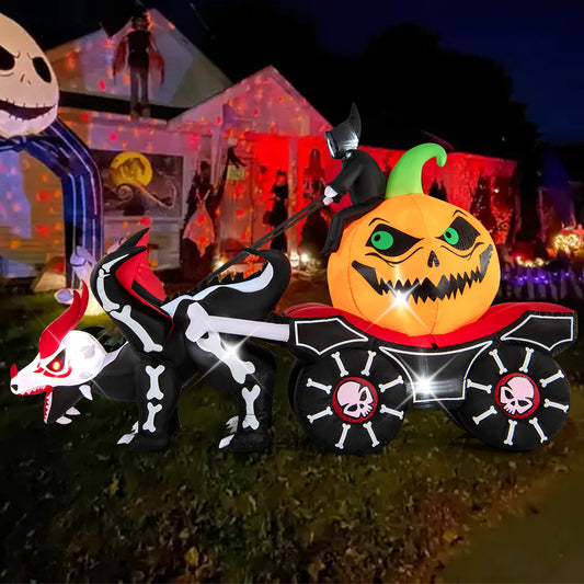 Halloween Inflatable LED Carriage With Pumpkin, Skeleton Dragon Halloween Options at Gallery Canada