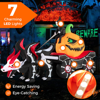 Halloween Inflatable LED Carriage With Pumpkin, Skeleton Dragon Halloween at Gallery Canada