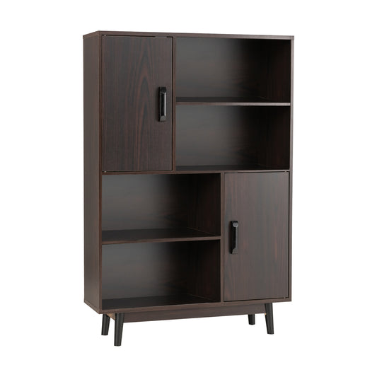 Sideboard Storage Cabinet with Door Shelf, Dark Brown Cabinets & Chests Dark Brown at Gallery Canada