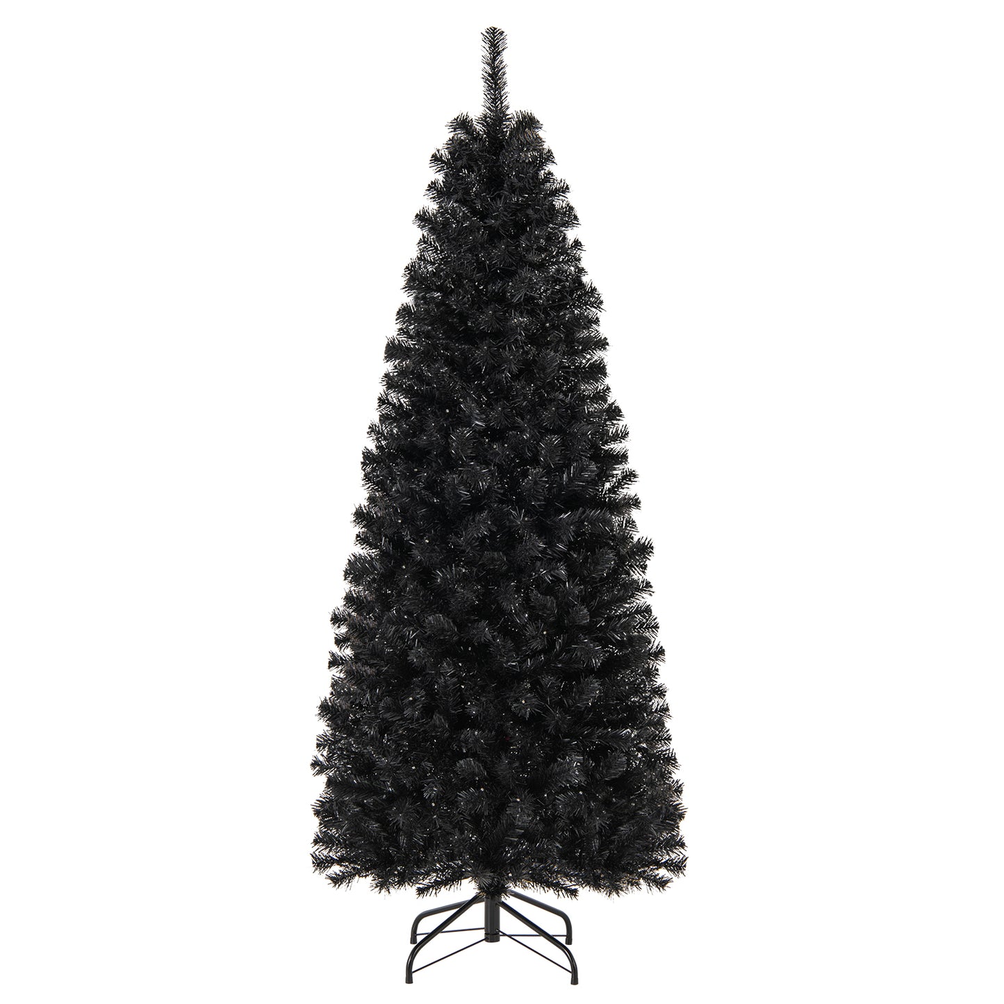 Pre-lit Christmas Halloween Tree with PVC Branch Tips and Warm White Lights-6', Black Halloween at Gallery Canada