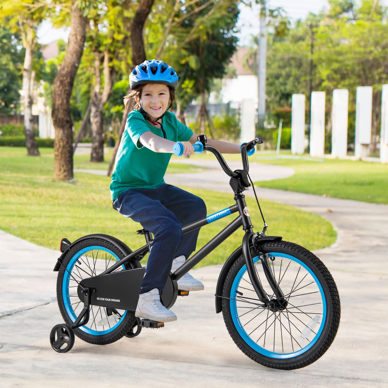 Kids Bike with Adjustable Handlebar and Saddle Black-18 Inches, Black Kids Bike at Gallery Canada
