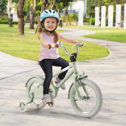Kids Bike with Adjustable Handlebar and Saddle Green-14 Inches, Green Kids Bike at Gallery Canada