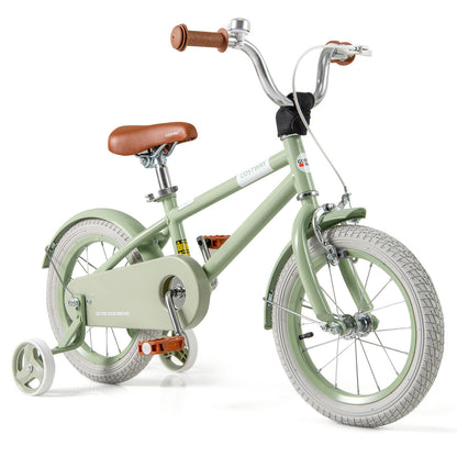 Kids Bike with Adjustable Handlebar and Saddle Green-14 Inches, Green Kids Bike at Gallery Canada