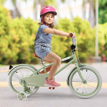 Kids Bike with Adjustable Handlebar and Saddle Green-18 Inches, Green Kids Bike at Gallery Canada