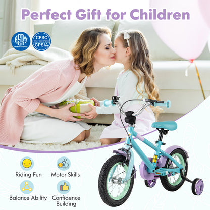 Kids Bike with Adjustable Handlebar and Saddle Purple-12 Inches, Purple Kids Bike at Gallery Canada