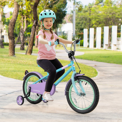 Kids Bike with Adjustable Handlebar and Saddle Purple-16 Inches, Purple Kids Bike at Gallery Canada