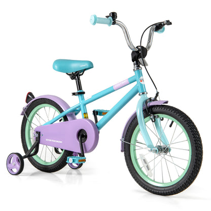 Kids Bike with Adjustable Handlebar and Saddle Purple-16 Inches, Purple Kids Bike at Gallery Canada