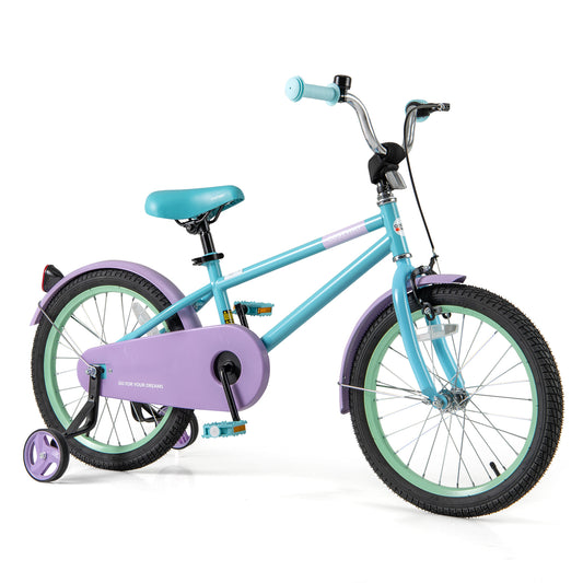 Kids Bike with Adjustable Handlebar and Saddle Purple-18 Inches, Purple Kids Bike 18 Inch - Purple at Gallery Canada
