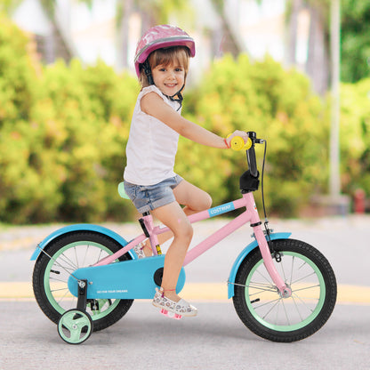 Kid's Bike with Adjustable Handlebar and Saddle Pink-14 Inches, Pink Kids Bike at Gallery Canada