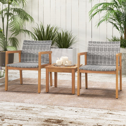 3 Pieces Patio Furniture Set with Chair, Natural Patio Conversation Sets at Gallery Canada