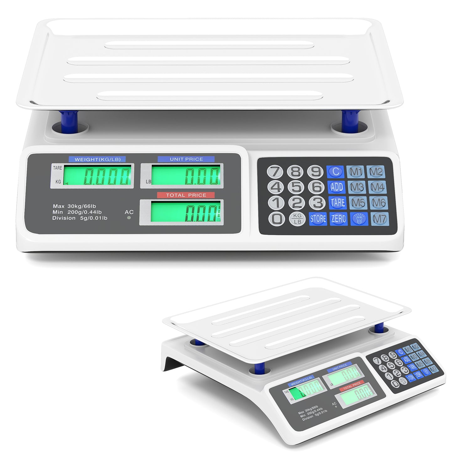 66lb Commercial Food Scale, Dual LCD Displays Kitchen Tools at Gallery Canada