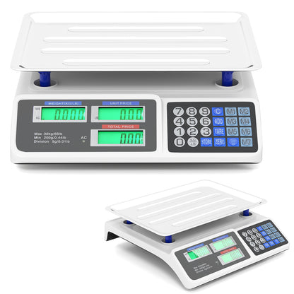 66lb Commercial Food Scale, Dual LCD Displays Kitchen Tools at Gallery Canada