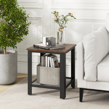 Industrial End Table 2-Tier Side Table, Black End & Side Tables at Gallery Canada