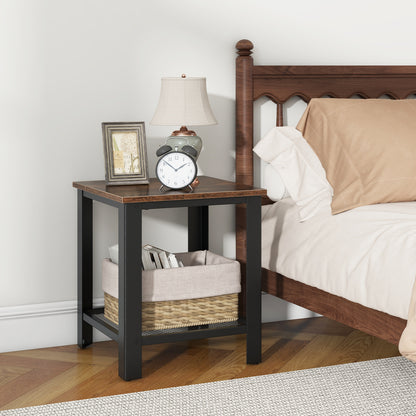 Industrial End Table 2-Tier Side Table, Black End & Side Tables at Gallery Canada