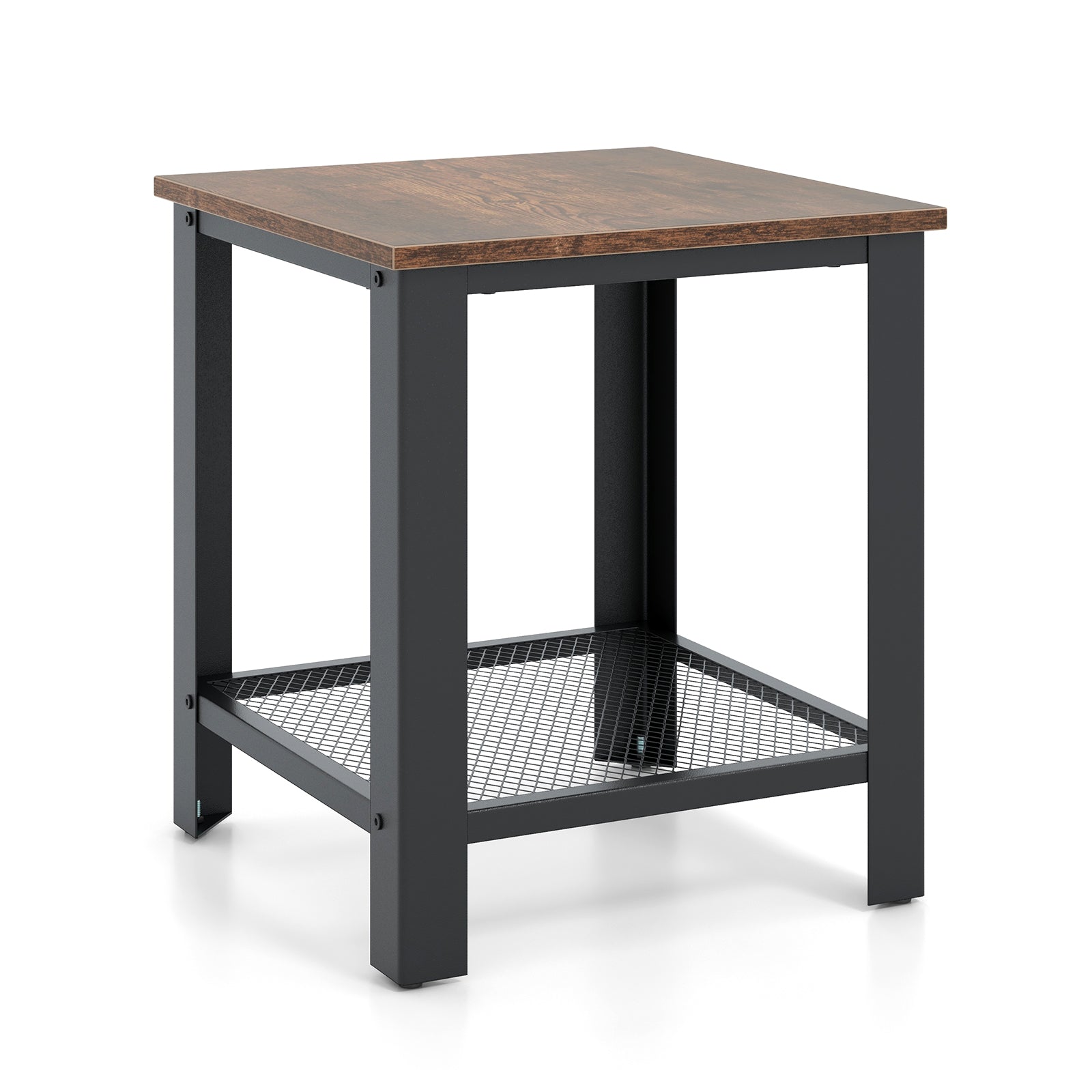 Industrial End Table 2-Tier Side Table, Black End & Side Tables at Gallery Canada