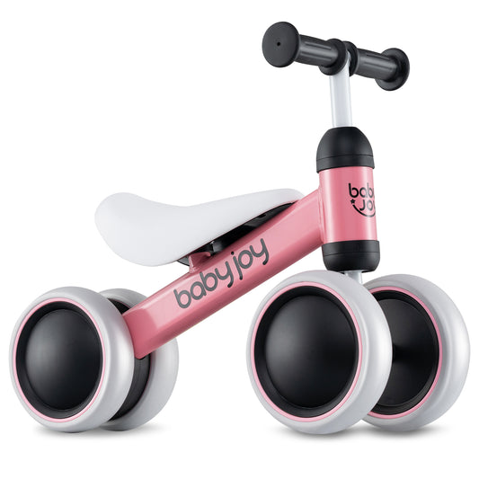 Baby Balance Bike, 2 Years Old, No Pedal 4 Wheels, Pink Balance Bikes Pink at Gallery Canada