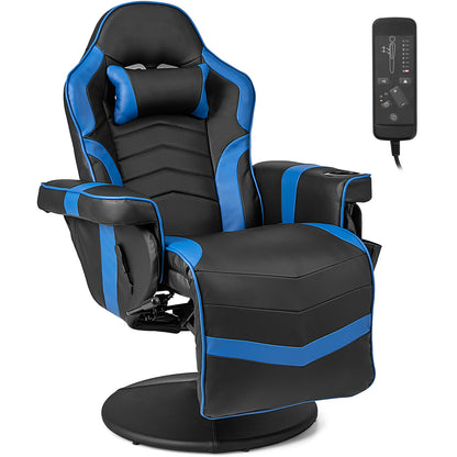 Adjustable Height Gaming Recliner Chair, Blue Gaming Chairs at Gallery Canada