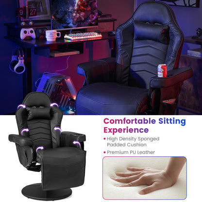 Massage Gaming Recliner Chair, Adjustable Height, Black Gaming Chairs at Gallery Canada
