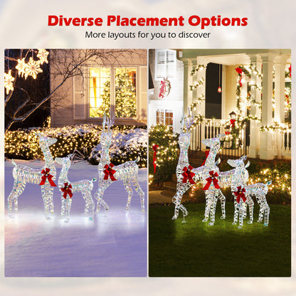 Large Lighted Christmas Reindeer Family, 3-Piece Set Christmas Decor & Accessories at Gallery Canada