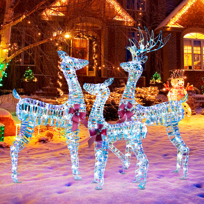 Large Lighted Christmas Reindeer Family, 3-Piece Set Christmas Decor & Accessories at Gallery Canada