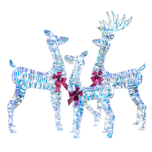 Large Lighted Christmas Reindeer Family, 3-Piece Set Christmas Decor & Accessories Options at Gallery Canada