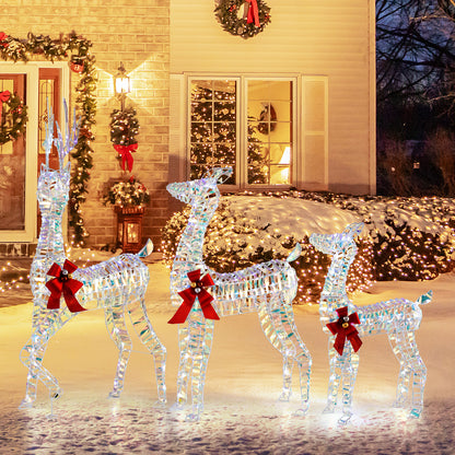 Large Lighted Christmas Reindeer Family, 3-Piece Set Christmas Decor & Accessories at Gallery Canada
