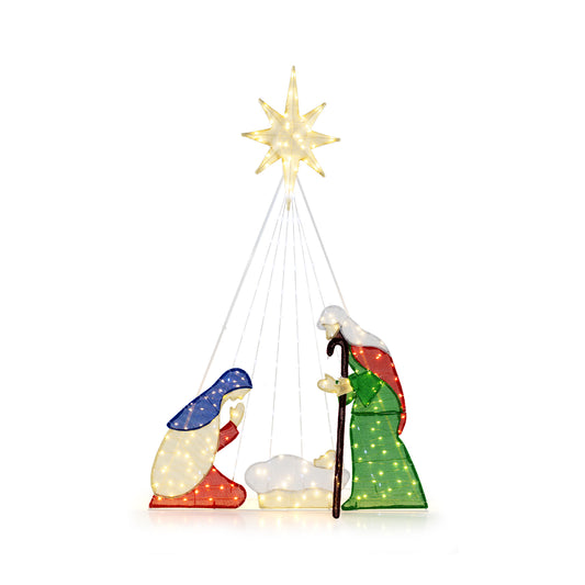 6 Feet Nativity Scene, 240 LED Lights Christmas Decor & Accessories Options at Gallery Canada