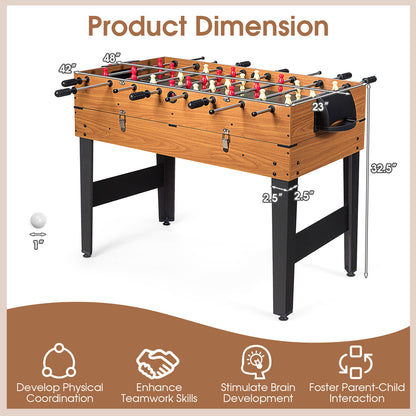 48 Inch 3-In-1 Multi Combo Game Table with Soccer for Game Rooms, Natural Game Room at Gallery Canada