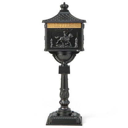 Retro Cast Aluminum Mailbox, With Baffle Door, Black Outdoor Decor at Gallery Canada
