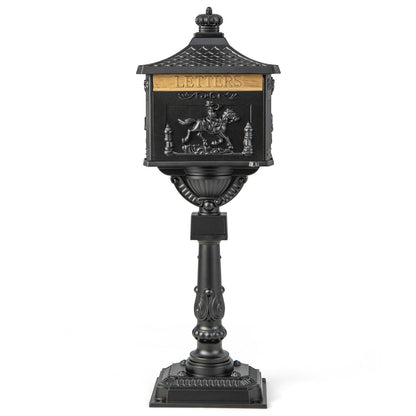 Retro Cast Aluminum Mailbox, With Baffle Door, Black Outdoor Decor at Gallery Canada