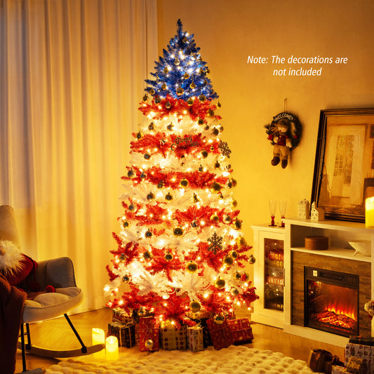 7.5 Feet Artificial Christmas Tree, Warm White LED Lights, Multicolor Christmas Tree Multicolor at Gallery Canada