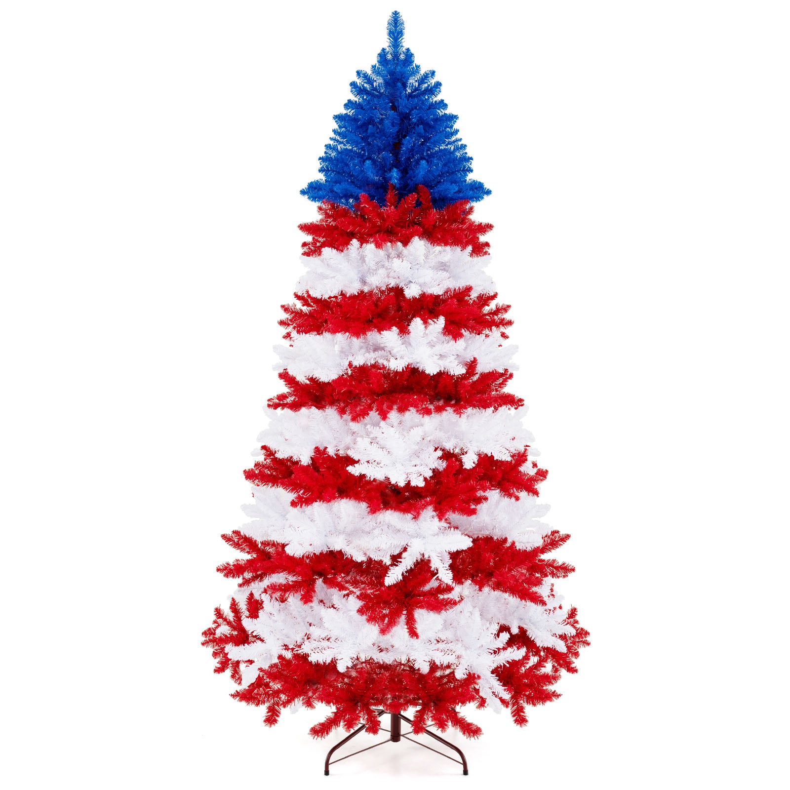 7.5 Feet Artificial Christmas Tree, Warm White LED Lights, Multicolor Christmas Tree at Gallery Canada
