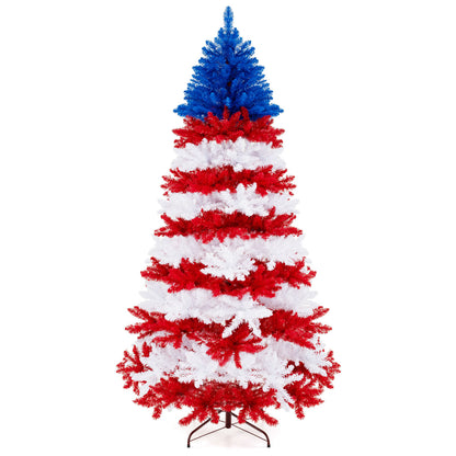 7.5 Feet Artificial Christmas Tree, Warm White LED Lights, Multicolor Christmas Tree at Gallery Canada