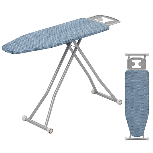 57" x 16.5" Carbon Steel Ironing Table, 7-Level Height, Iron Rest, Blue Dryers Blue at Gallery Canada