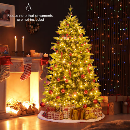 6 Ft Artificial Christmas Tree, Hinged, 11 Lighting Modes, Remote Control, Green Christmas Tree at Gallery Canada