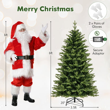 6 Ft Artificial Christmas Tree, Hinged, 11 Lighting Modes, Remote Control, Green Christmas Tree at Gallery Canada