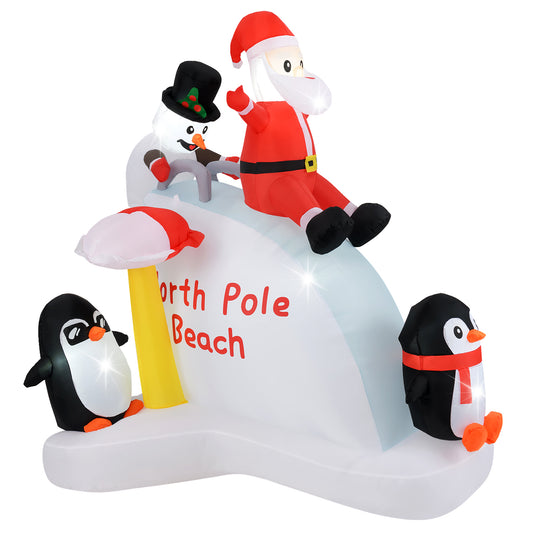 6 Feet Christmas Inflatable, Penguins And Santa Decoration, Multicolor Christmas Decor & Accessories Multicolor at Gallery Canada