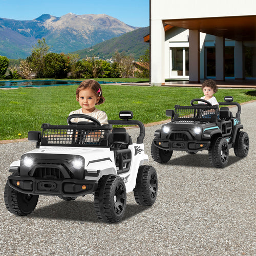 12V Kids Ride on Truck Car Battery Powered Electric Vehicle, Black
